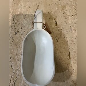 Mud Pie Home White Wood General Market Store Style Scoop Decorative Piece